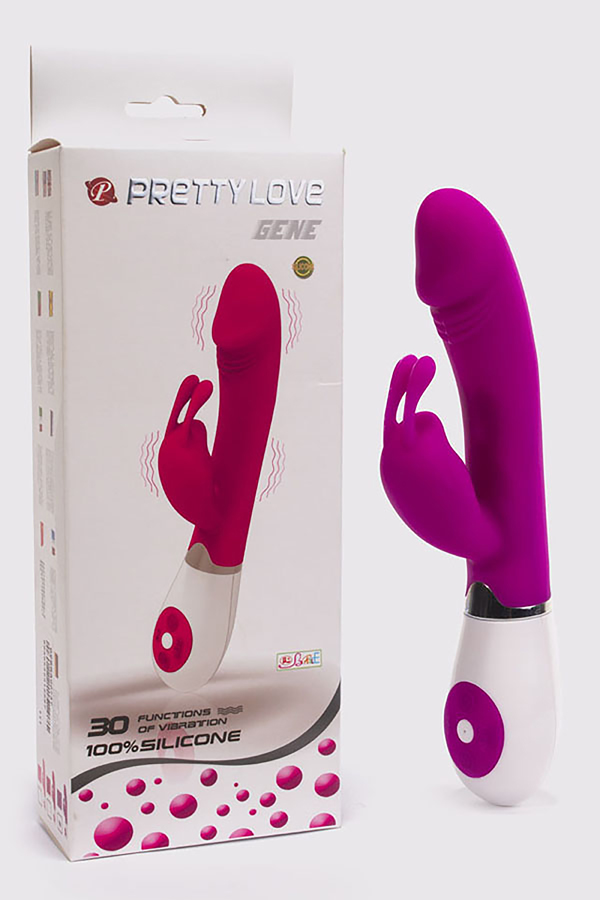 Pretty Love GENE silikonski vibrator sa klit stimulatorom  BI 14224